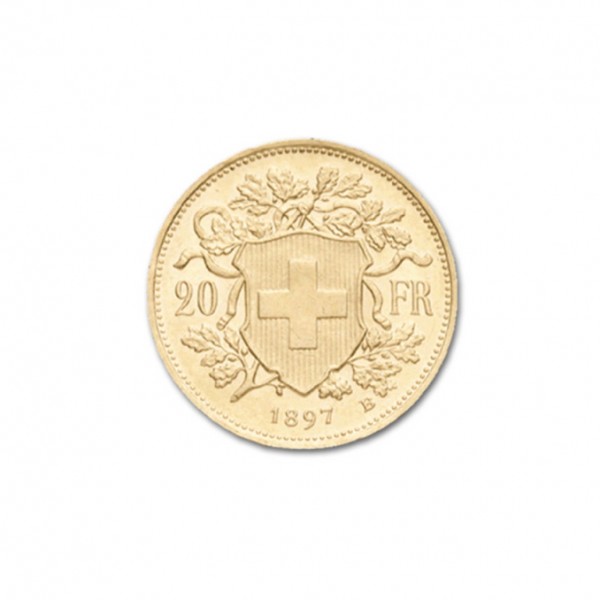 Pièce 20 Francs Suisse pile